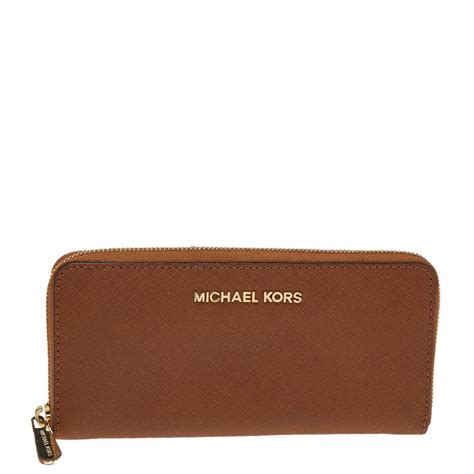 brown leather michael kors wallet|Michael Kors signature wallet brown.